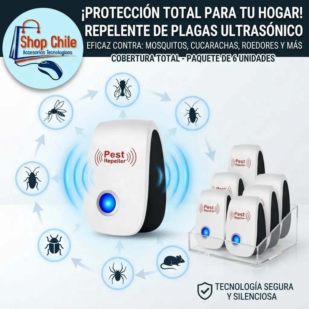 🚫 Repelente Ultrasónico Anti-Ratones® | Ahuyentador de Plagas 24/7 🐭⚡