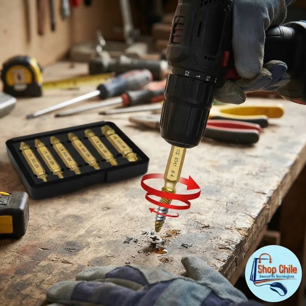 🛠️ Set Extractor de Tornillos Rotos y Barridos® | Removedor Ultra Fuerte 🧰