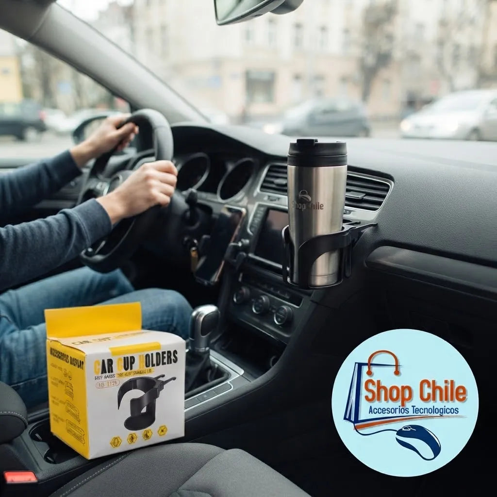 🚗 Portavasos Antideslizante para Auto® | Silicona Flexible y Lavable ✨