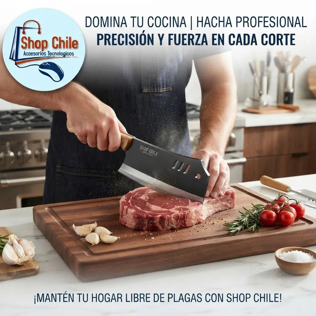 🥩 Cuchillo Chef Carnicero Artesanal® | Hoja Forjada Ultra Afilada 🔪✨