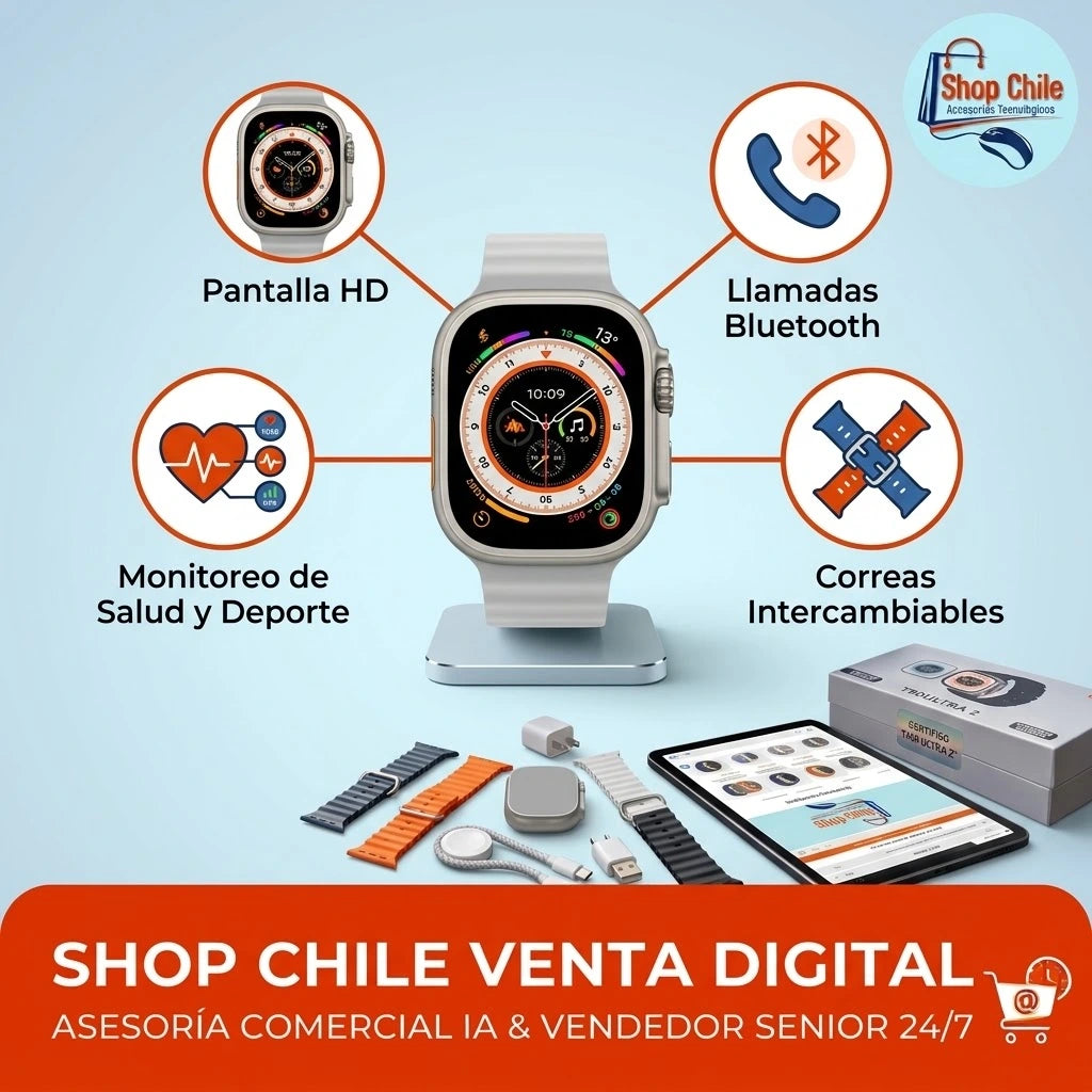 ⌚ Smartwatch T900 Ultra 2® | Pantalla HD + Llamadas Bluetooth 📱✨