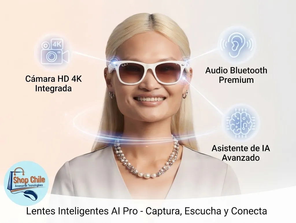 🕶️ Lentes Inteligentes AI Pro® | Cámara HD + Audio Bluetooth 📹✨