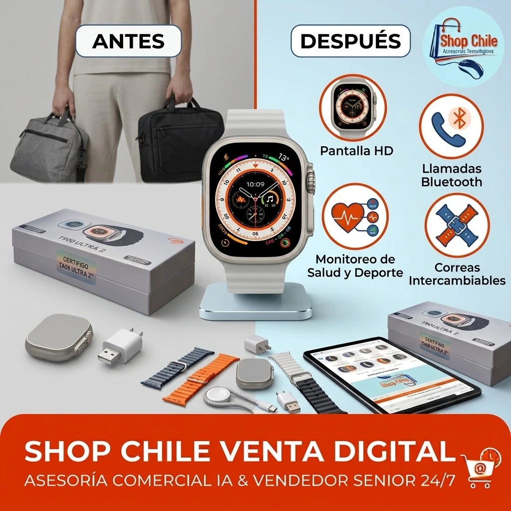 ⌚ Smartwatch T900 Ultra 2® | Pantalla HD + Llamadas Bluetooth 📱✨
