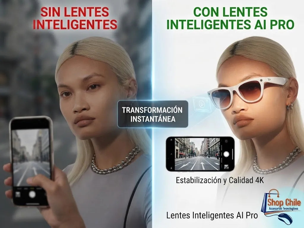 🕶️ Lentes Inteligentes AI Pro® | Cámara HD + Audio Bluetooth 📹✨