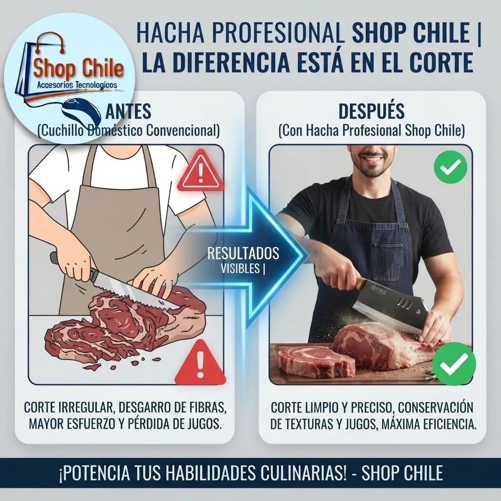 🥩 Cuchillo Chef Carnicero Artesanal® | Hoja Forjada Ultra Afilada 🔪✨