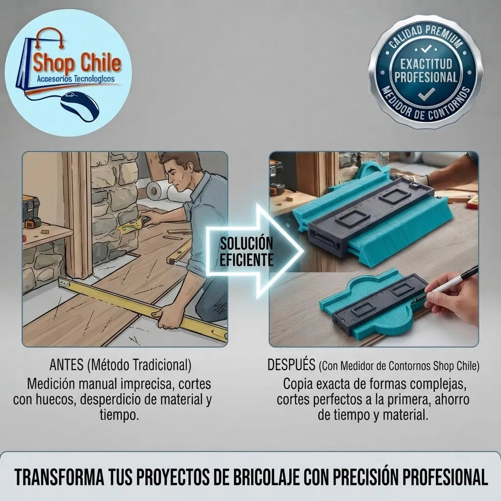 📏 Duplicador de Contornos con Bloqueo® | Plantilla Copiadora de Perfiles 🛠️✨