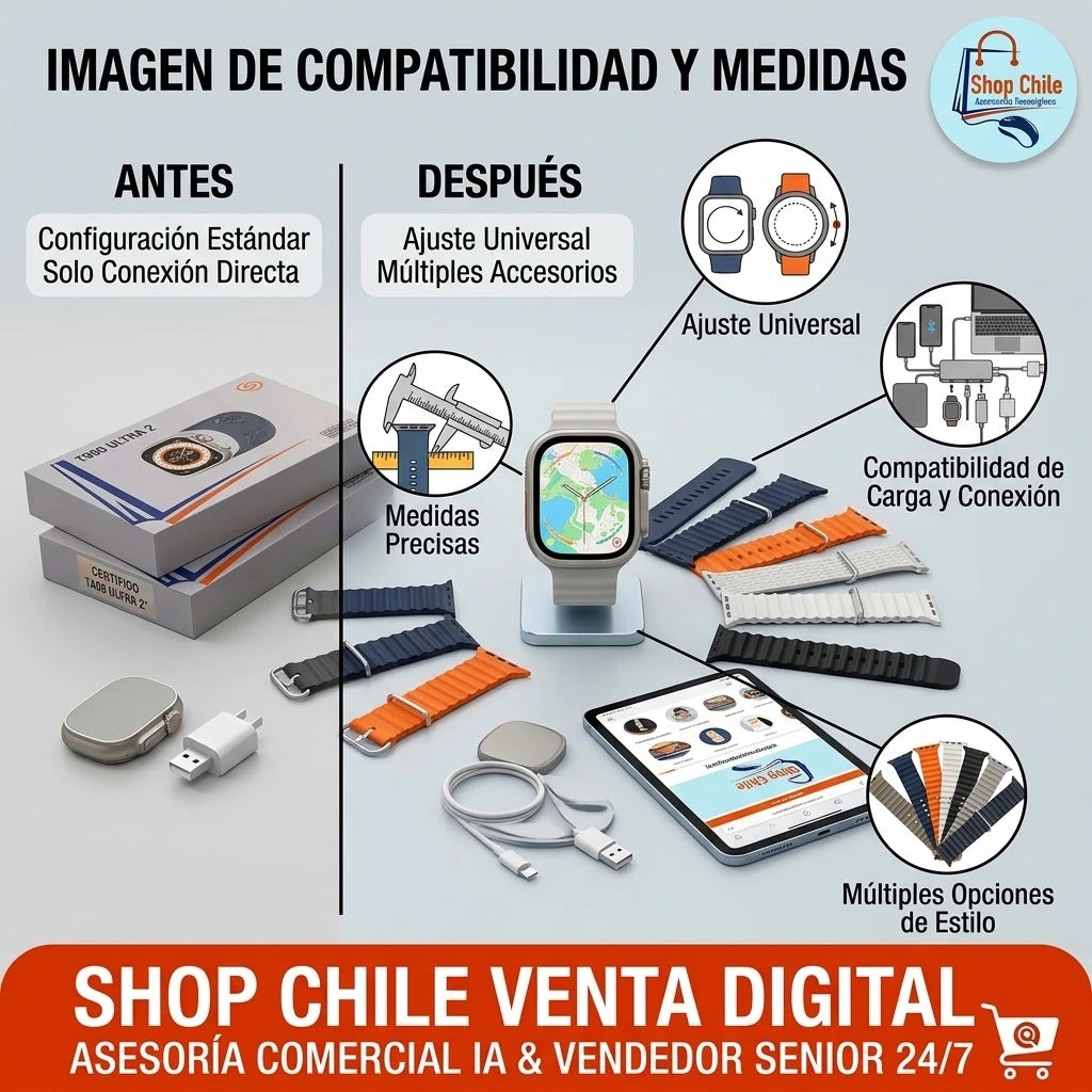 ⌚ Smartwatch T900 Ultra 2® | Pantalla HD + Llamadas Bluetooth 📱✨