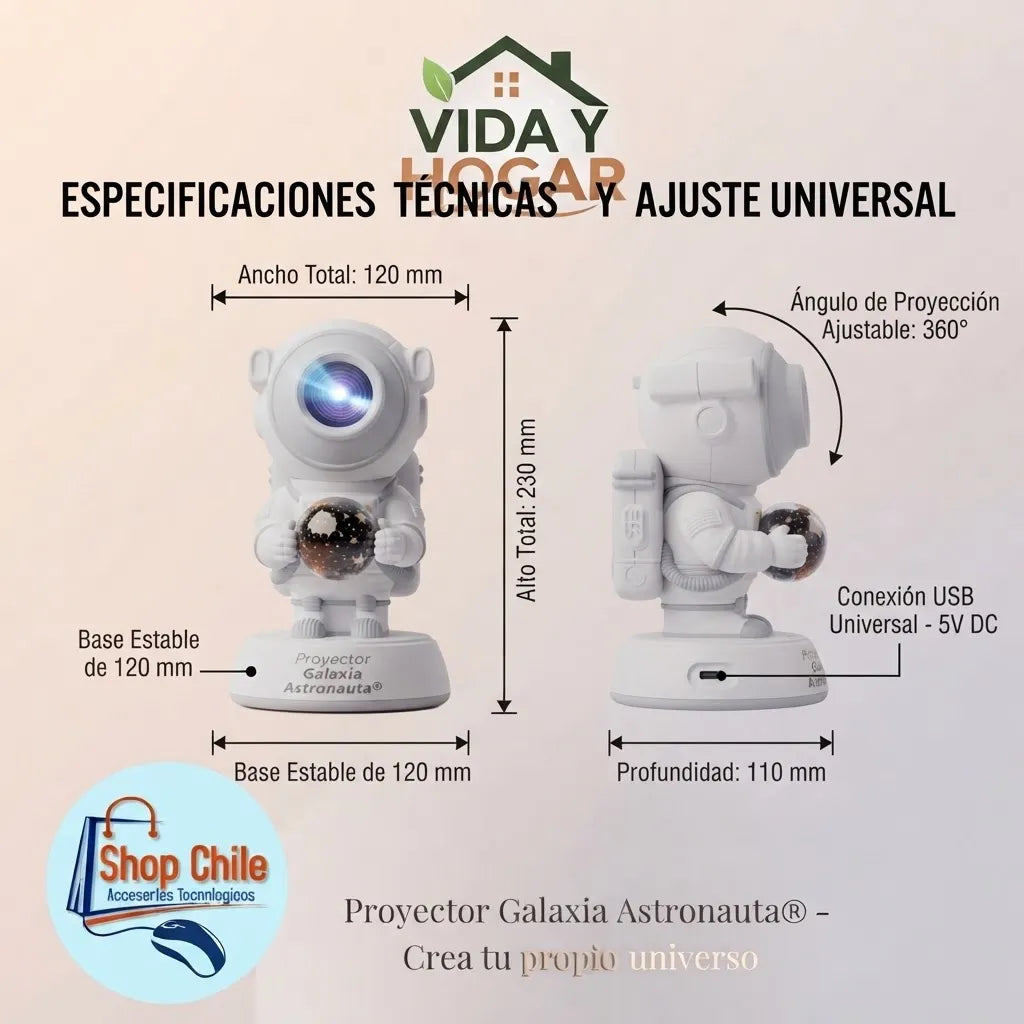 🚀 Proyector Galaxia Astronauta® | Universo en tu Habitación 🪐✨