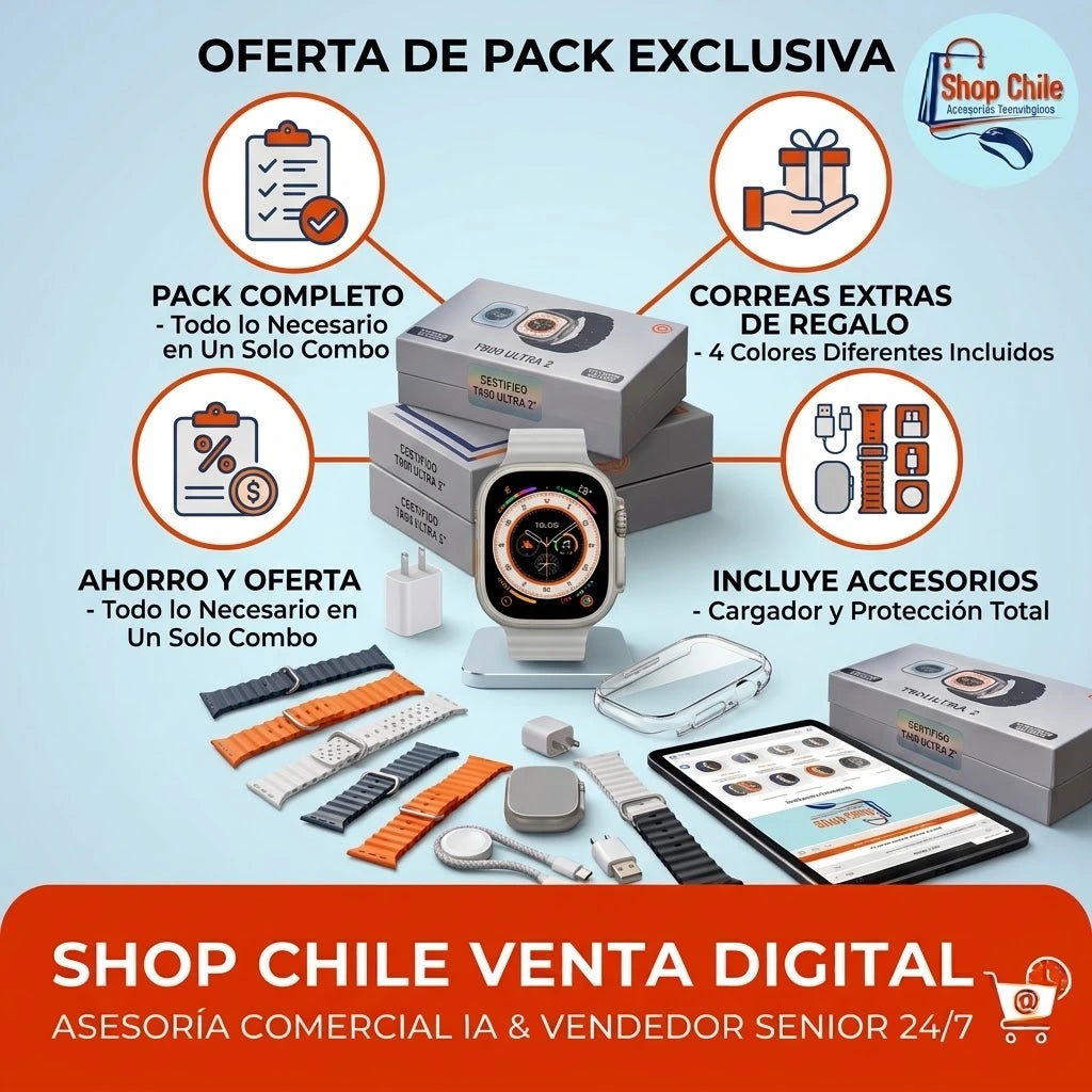 ⌚ Smartwatch T900 Ultra 2® | Pantalla HD + Llamadas Bluetooth 📱✨