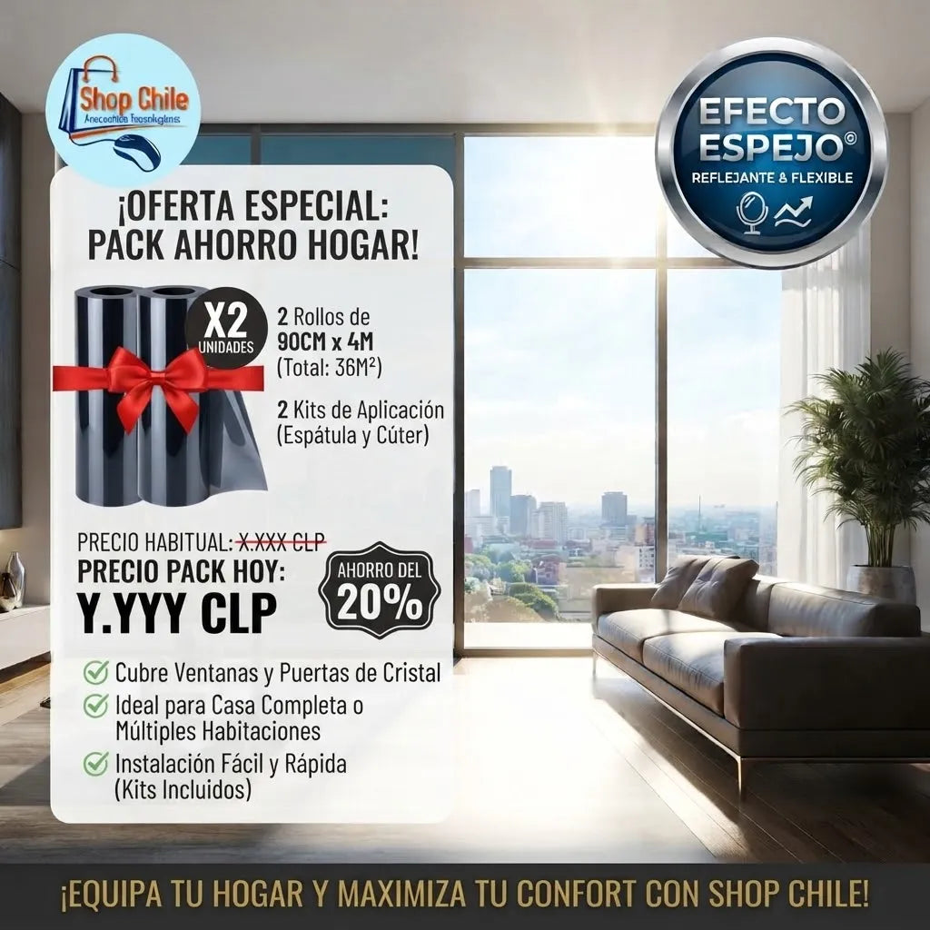 ✨Papel Mural Adhesivo Efecto Espejo® | Reflejante & Flexible ✨