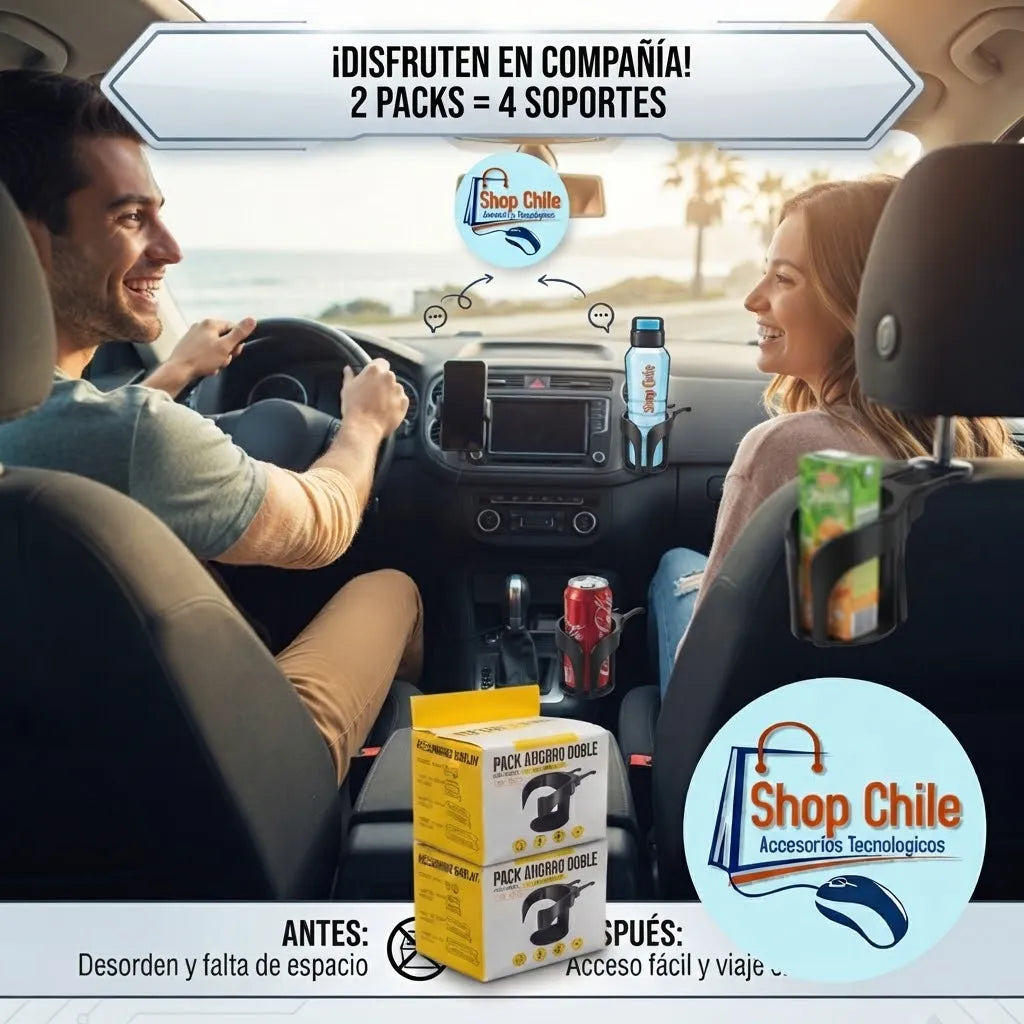 🚗 Portavasos Antideslizante para Auto® | Silicona Flexible y Lavable ✨