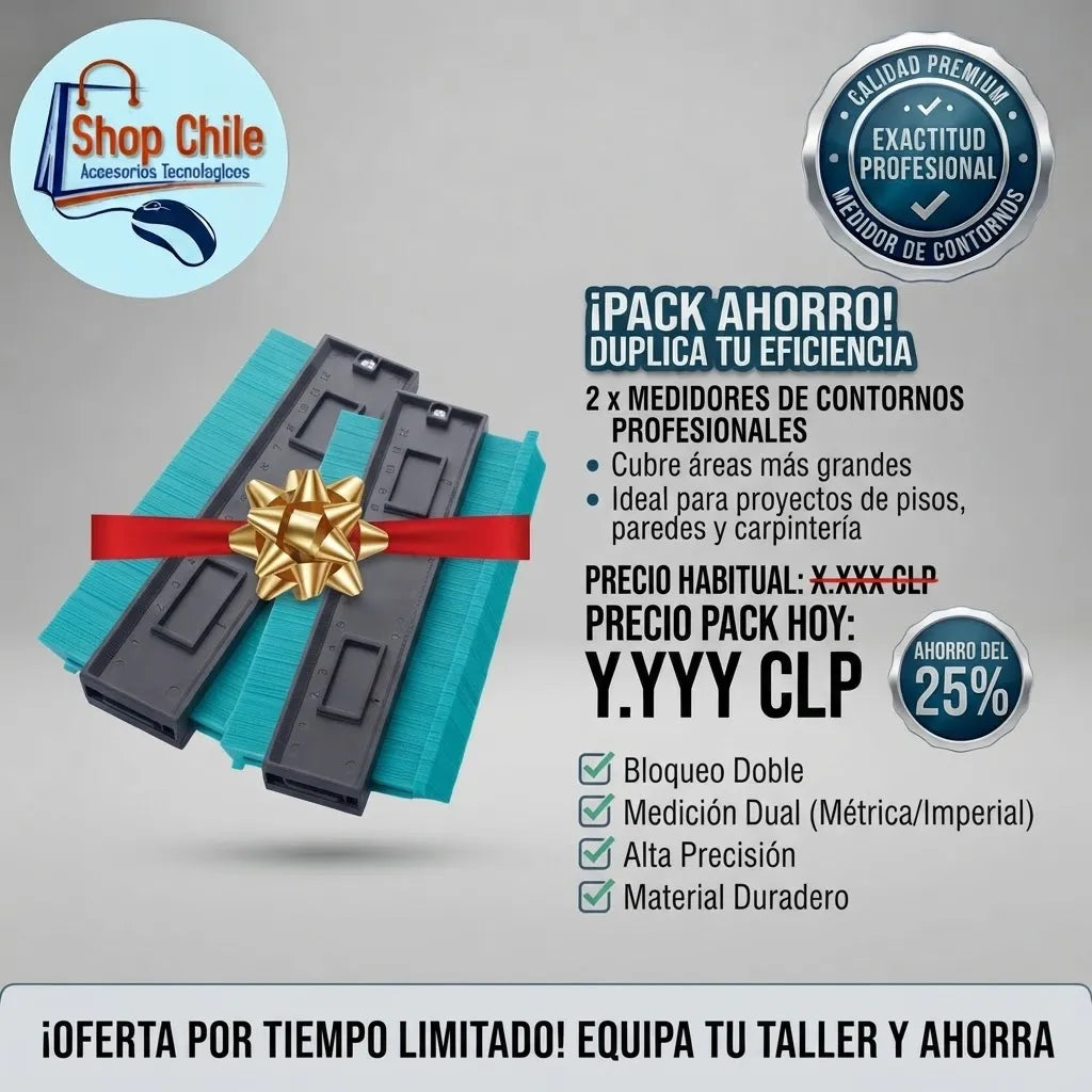 📏 Duplicador de Contornos con Bloqueo® | Plantilla Copiadora de Perfiles 🛠️✨