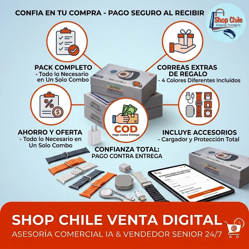 ⌚ Smartwatch T900 Ultra 2® | Pantalla HD + Llamadas Bluetooth 📱✨