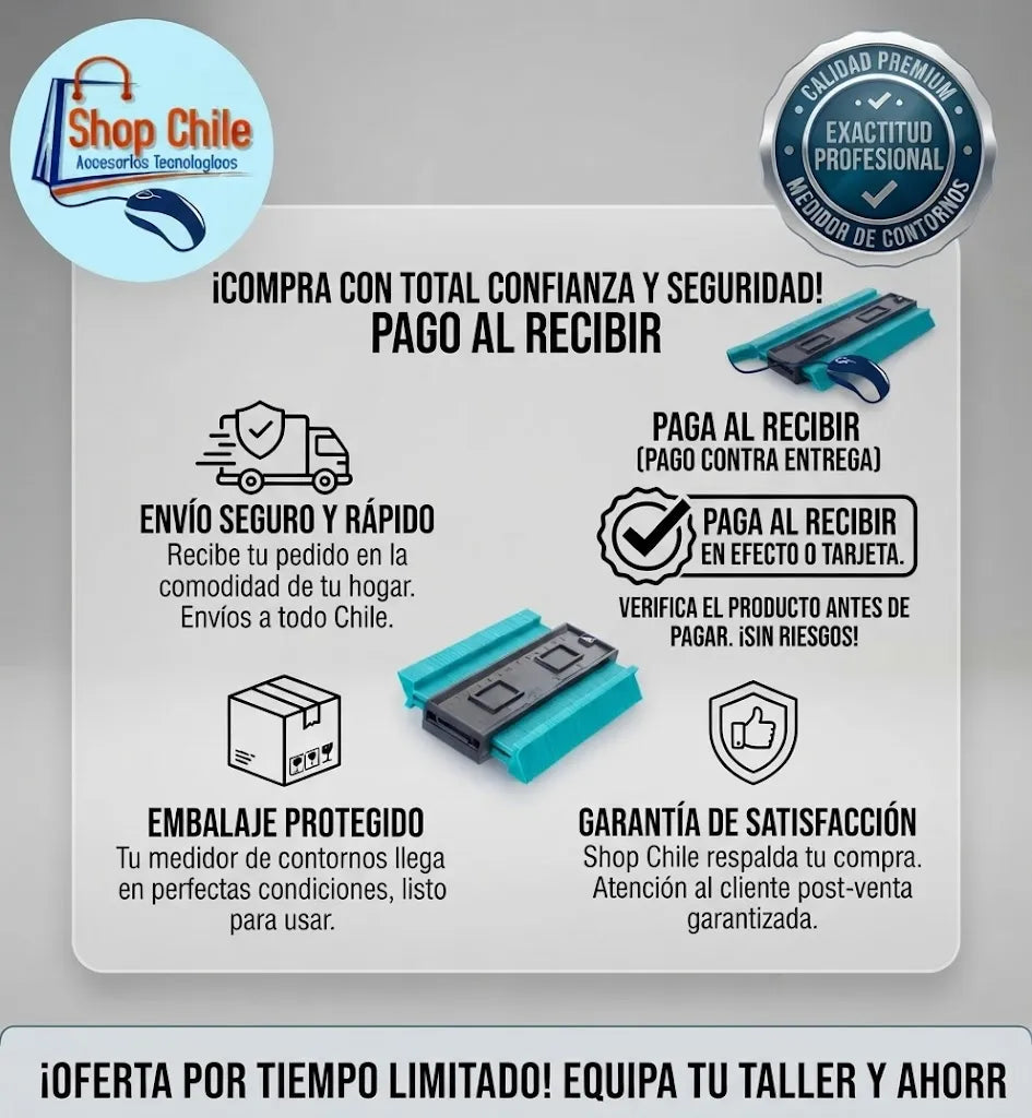 📏 Duplicador de Contornos con Bloqueo® | Plantilla Copiadora de Perfiles 🛠️✨