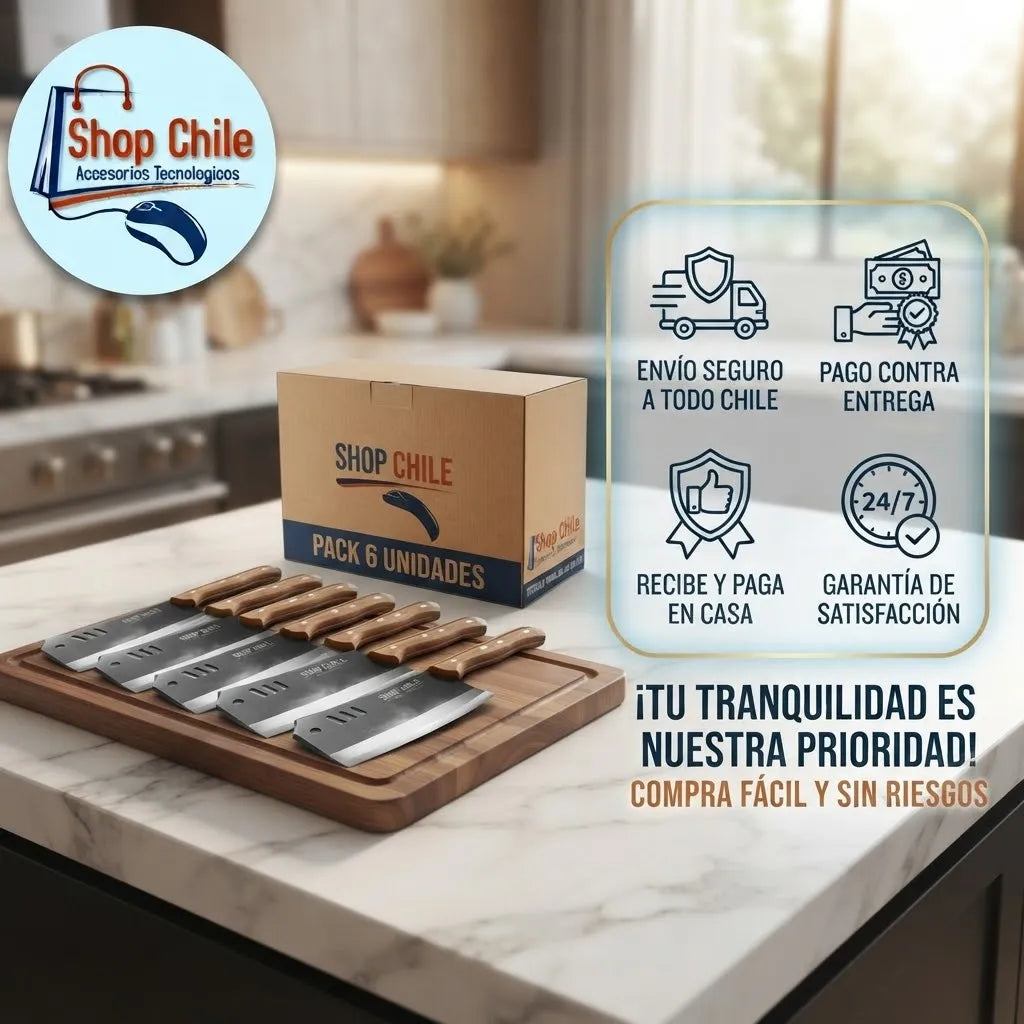 🥩 Cuchillo Chef Carnicero Artesanal® | Hoja Forjada Ultra Afilada 🔪✨